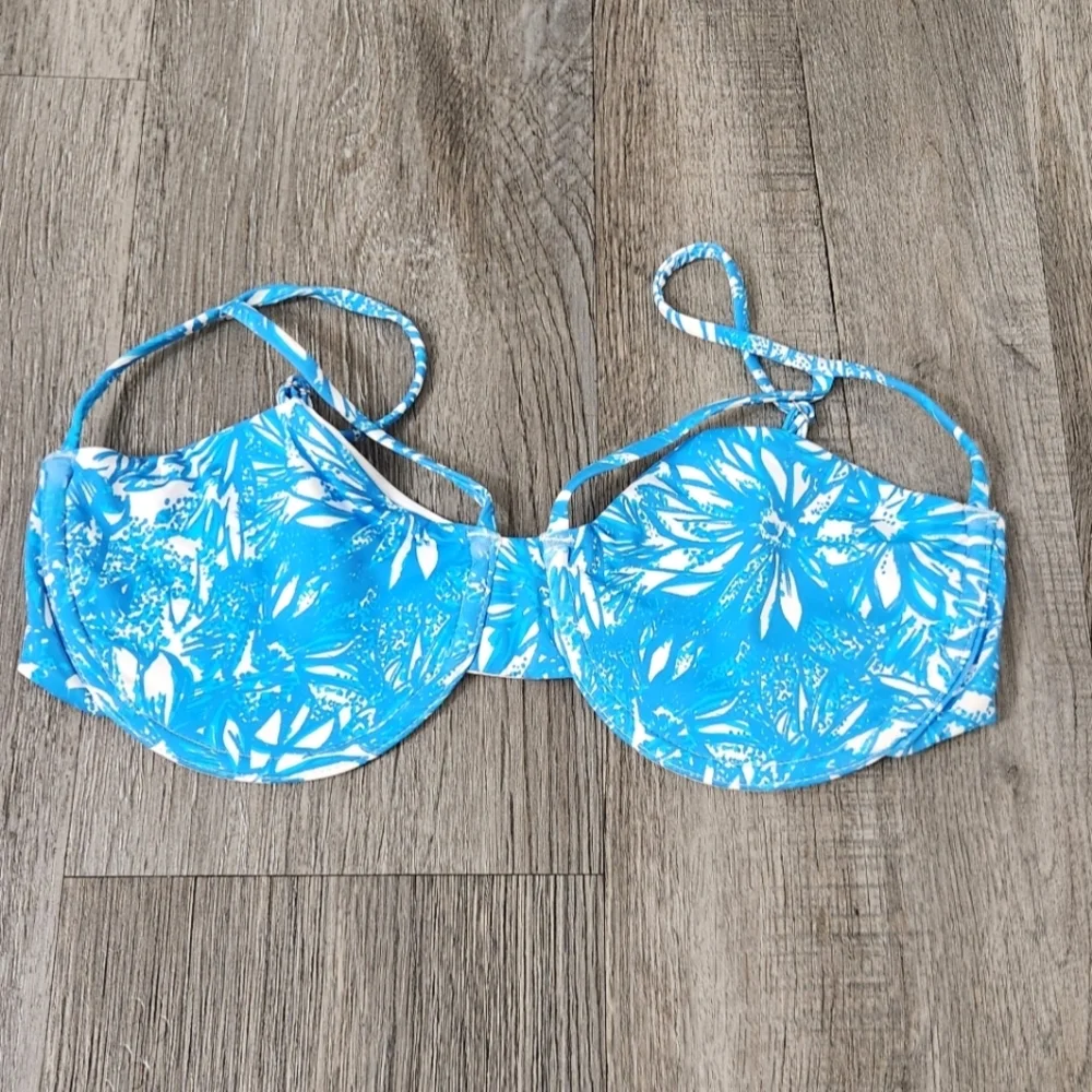 New!Frankie's Bikinis Hazel‎ Floral Underwire Bikini Top with Matching Bo…